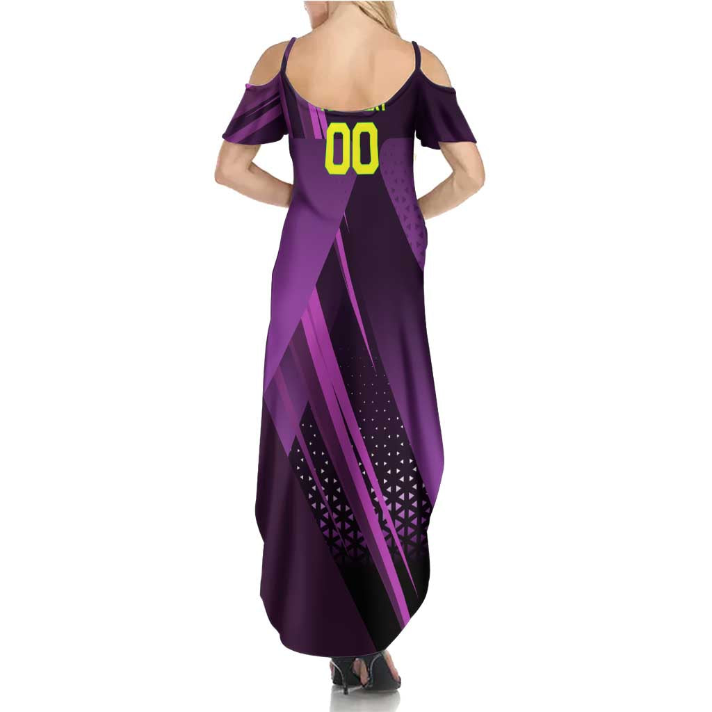 Personalized Lucy Tennis Design Family Matching Summer Maxi Dress and Hawaiian Shirt with a Cyberpunk Edgerunners Theme Featuring Neon Purple and Dynamic Poses