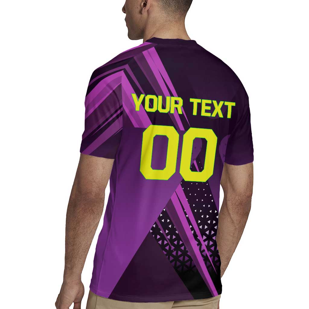 Personalized Lucy Tennis Design Rugby Jersey with a Cyberpunk Edgerunners Theme Featuring Neon Purple and Dynamic Poses