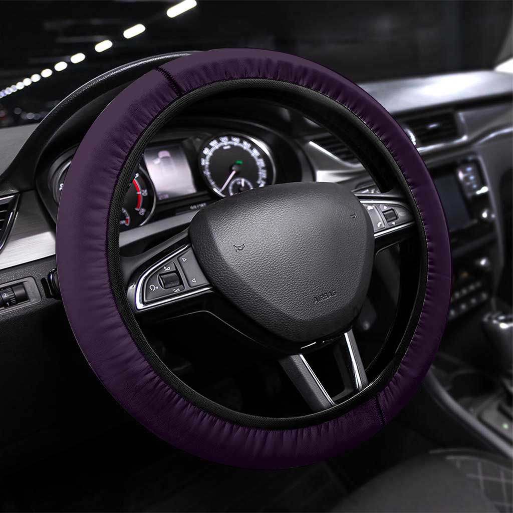 Lucy Tennis Design Steering Wheel Cover with a Cyberpunk Edgerunners Theme Featuring Neon Purple and Dynamic Poses