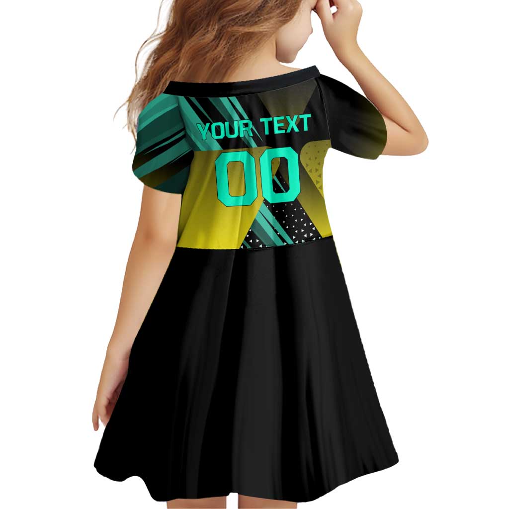 Personalized David Tennis Design Family Matching Tank Maxi Dress and Hawaiian Shirt with a Cyberpunk Theme, Edgerunners Features Neon Green and Yellow Styling and a Powerful Pose