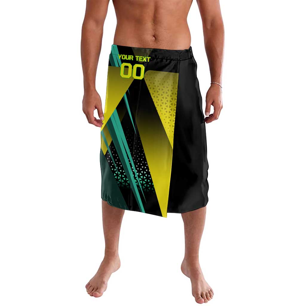 Personalized David Tennis Design Lavalava with a Cyberpunk Theme, Edgerunners Features Neon Green and Yellow Styling and a Powerful Pose