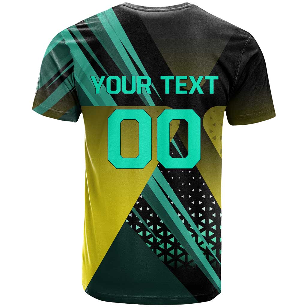 Personalized David Tennis Design T Shirt with a Cyberpunk Theme, Edgerunners Features Neon Green and Yellow Styling and a Powerful Pose