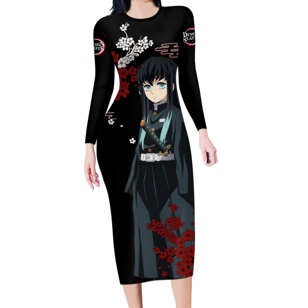 Muichiro Tokito - Japan Style Long Sleeve Bodycon Dress