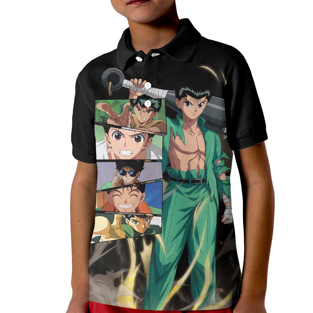 Yusuke Urameshi - YuYu Hakusho Kid Polo Shirt Anime Style