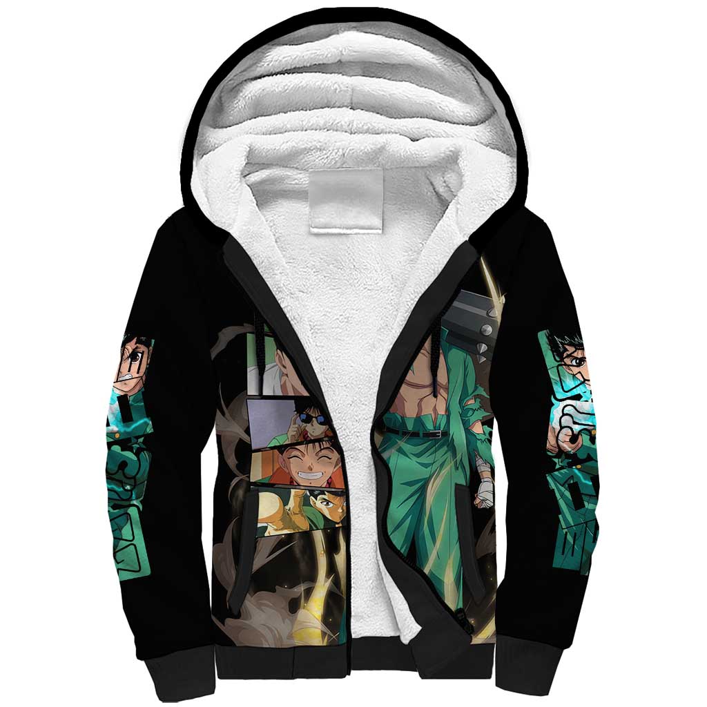 Yusuke Urameshi - YuYu Hakusho Sherpa Hoodie Anime Style
