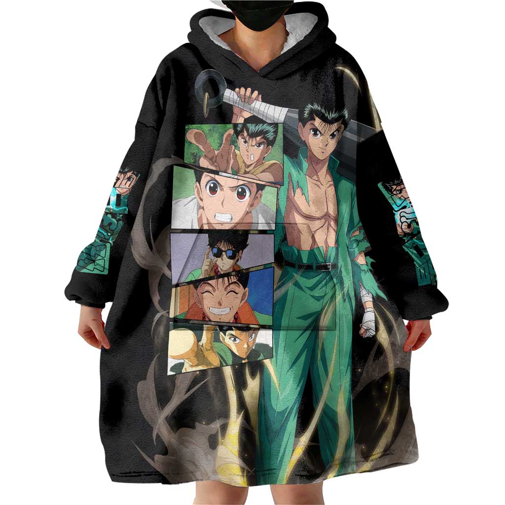 Yusuke Urameshi - YuYu Hakusho Wearable Blanket Hoodie Anime Style