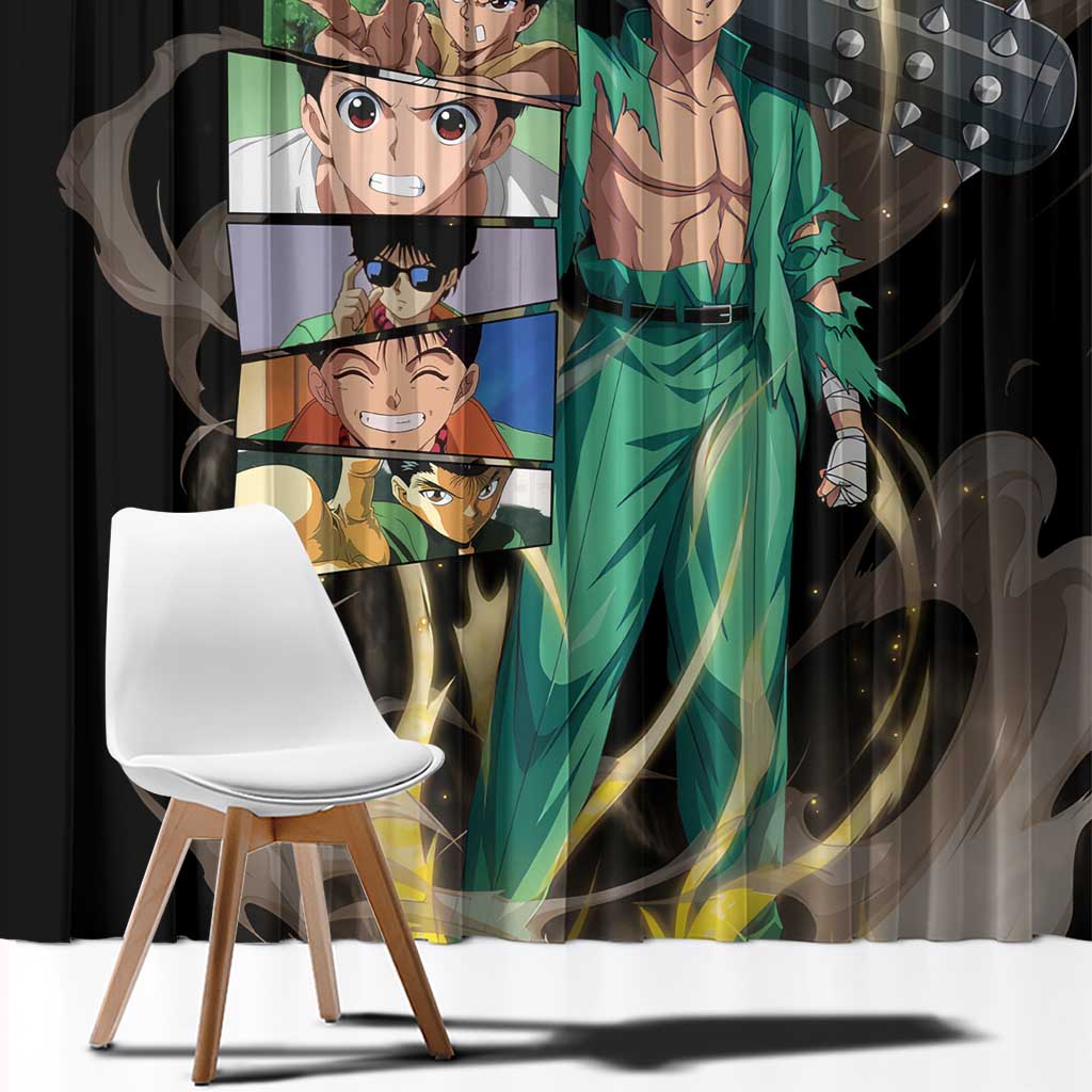 Yusuke Urameshi - YuYu Hakusho Window Curtain Anime Style