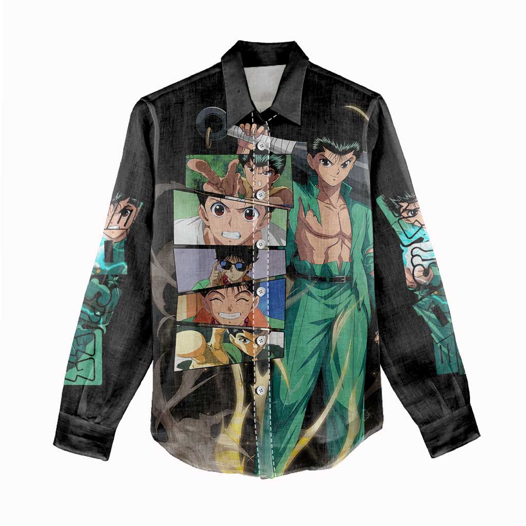 Yusuke Urameshi - YuYu Hakusho Women Casual Shirt Anime Style