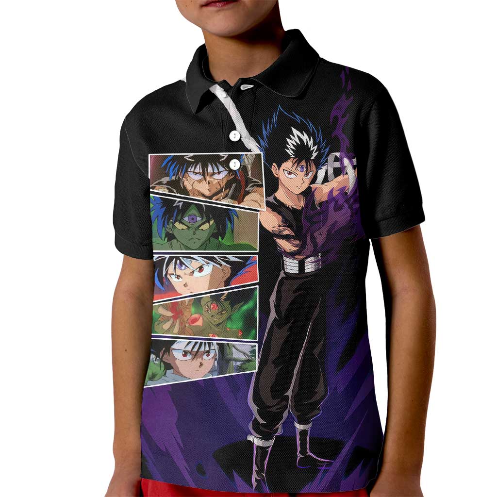 Hiei - YuYu Hakusho Kid Polo Shirt Anime Style