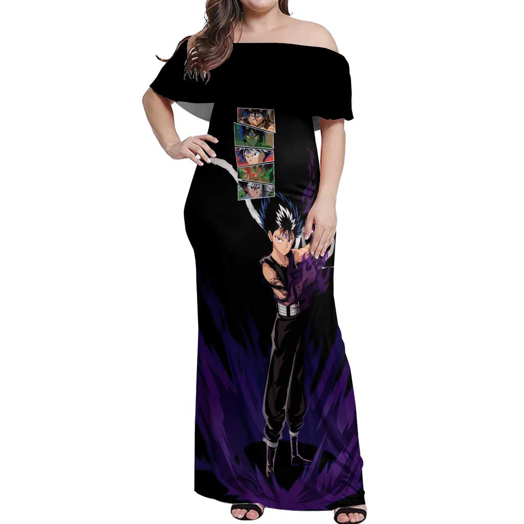Hiei - YuYu Hakusho Off Shoulder Maxi Dress Anime Style