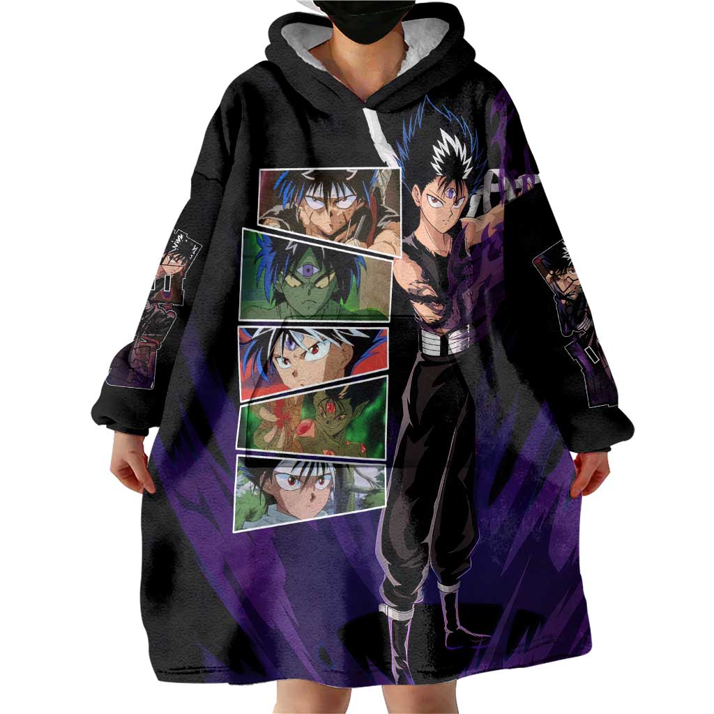 Hiei - YuYu Hakusho Wearable Blanket Hoodie Anime Style