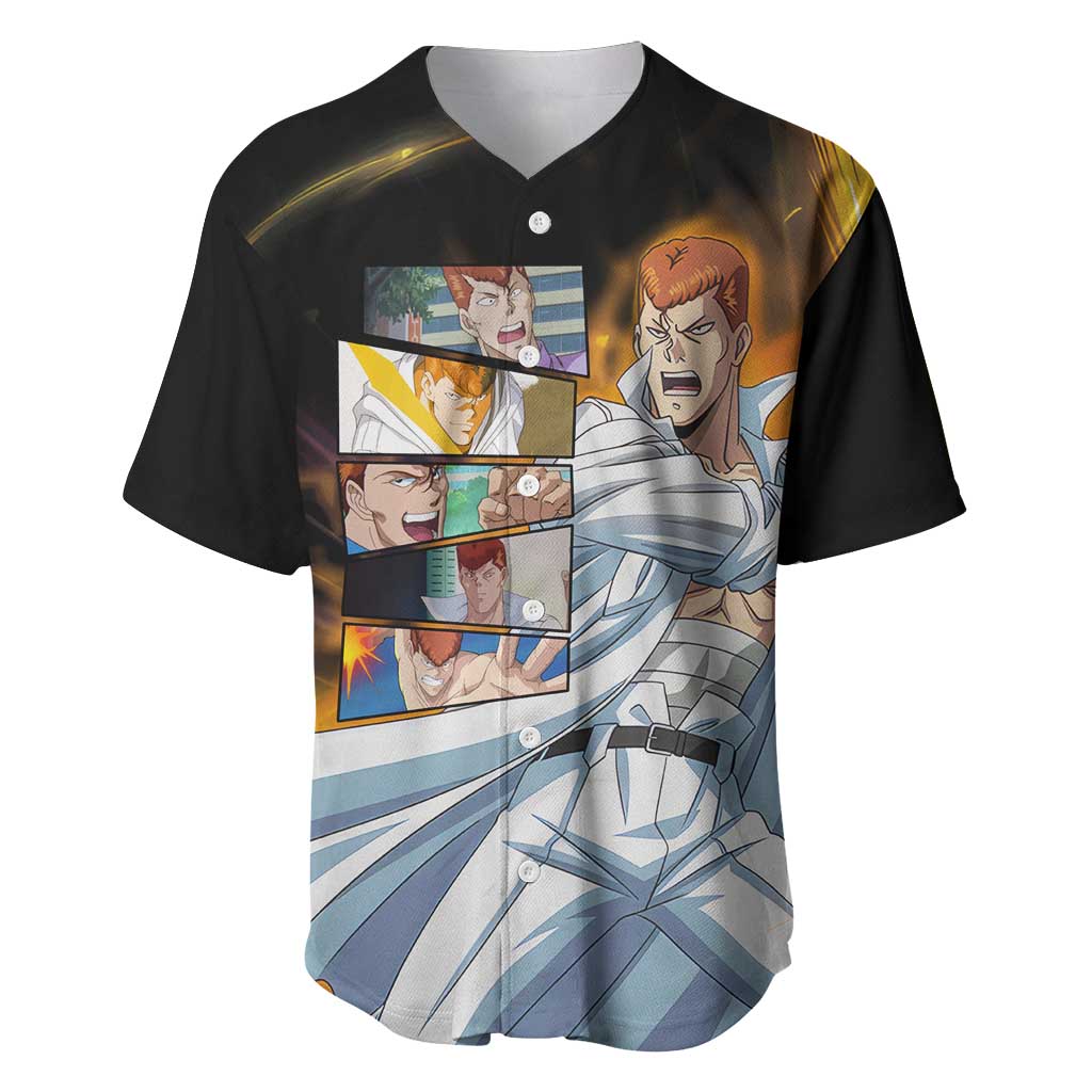 Kazuma Kuwabara - YuYu Hakusho Baseball Jersey Anime Style