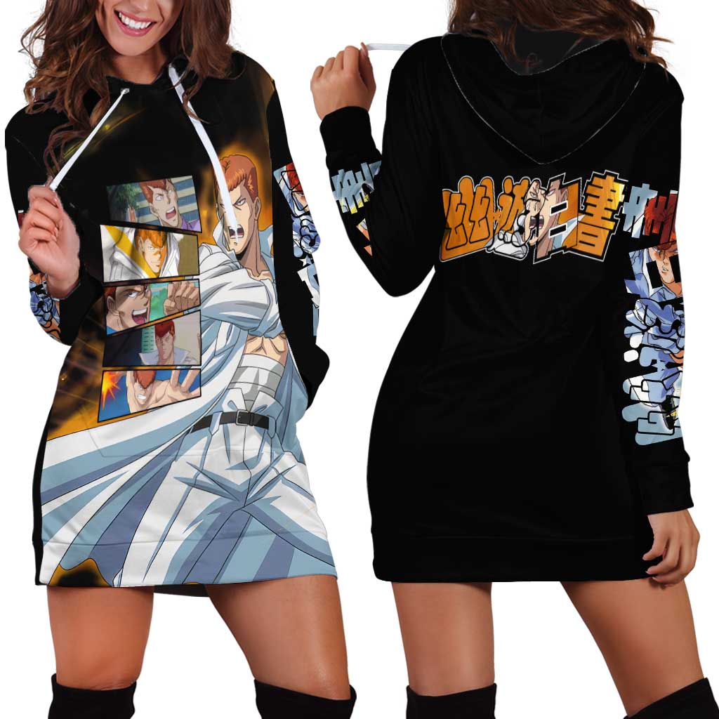 Kazuma Kuwabara - YuYu Hakusho Hoodie Dress Anime Style