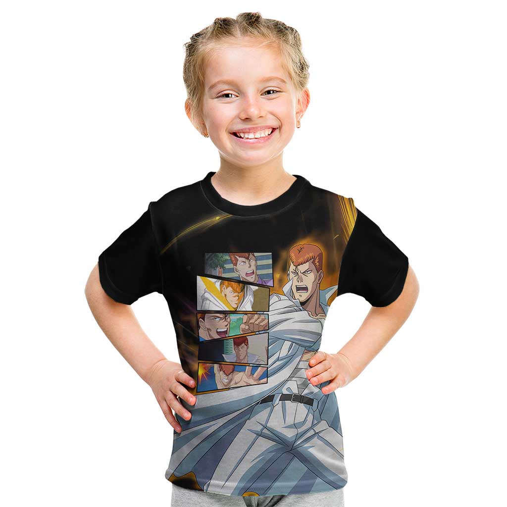 Kazuma Kuwabara - YuYu Hakusho Kid T Shirt Anime Style