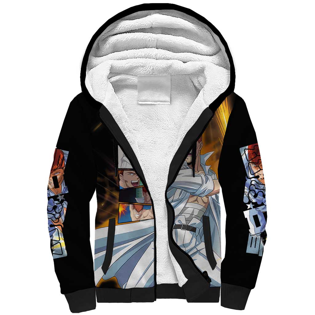 Kazuma Kuwabara - YuYu Hakusho Sherpa Hoodie Anime Style