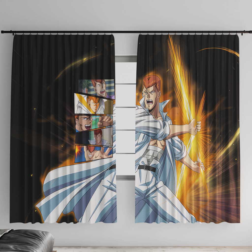 Kazuma Kuwabara - YuYu Hakusho Window Curtain Anime Style
