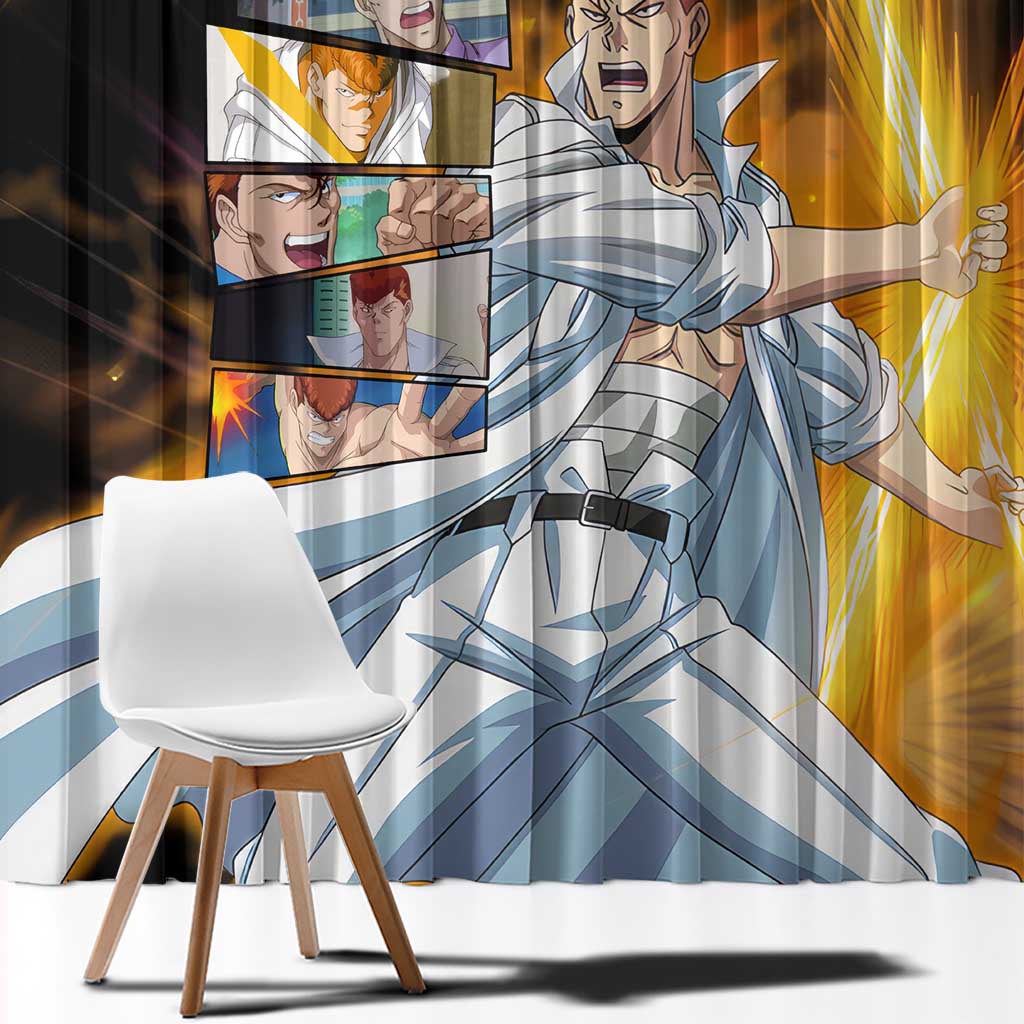Kazuma Kuwabara - YuYu Hakusho Window Curtain Anime Style