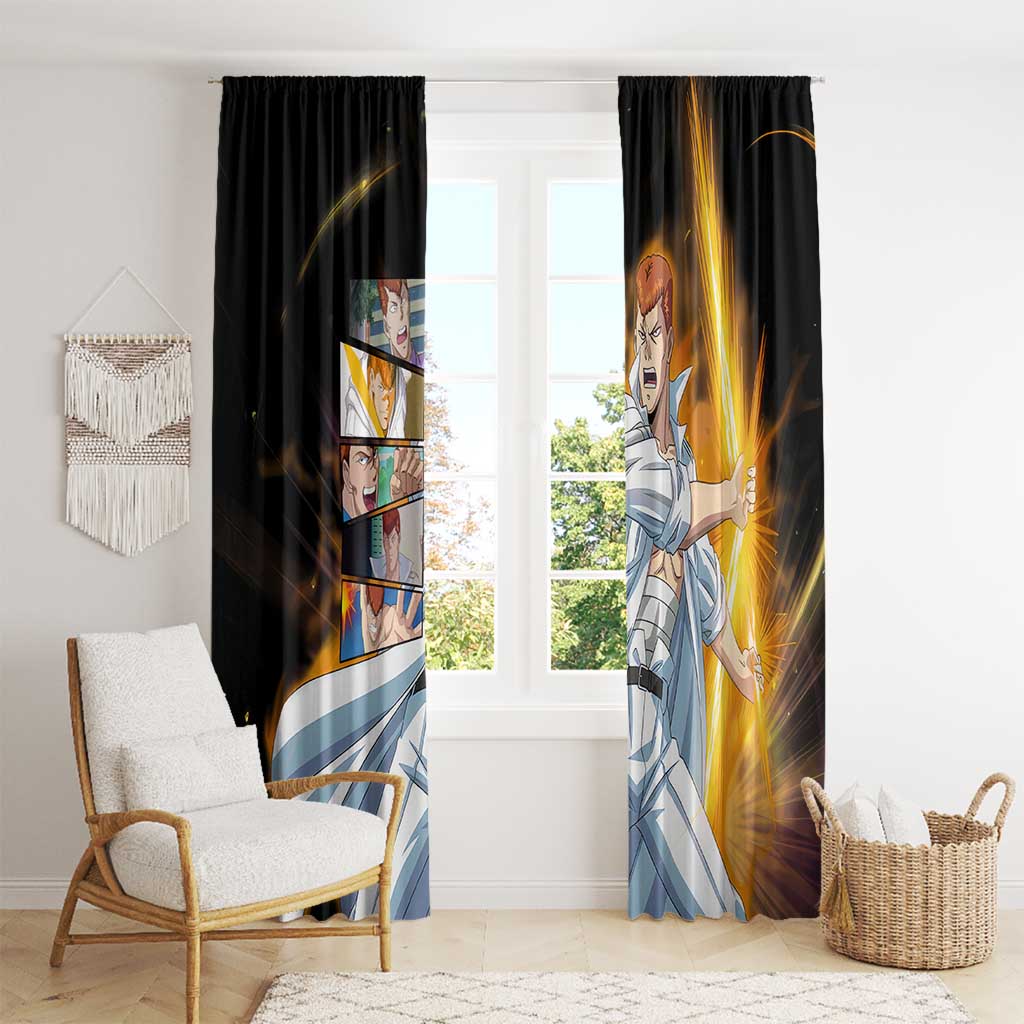 Kazuma Kuwabara - YuYu Hakusho Window Curtain Anime Style