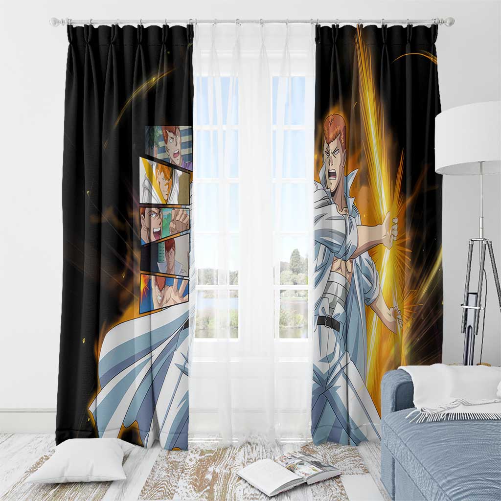 Kazuma Kuwabara - YuYu Hakusho Window Curtain Anime Style