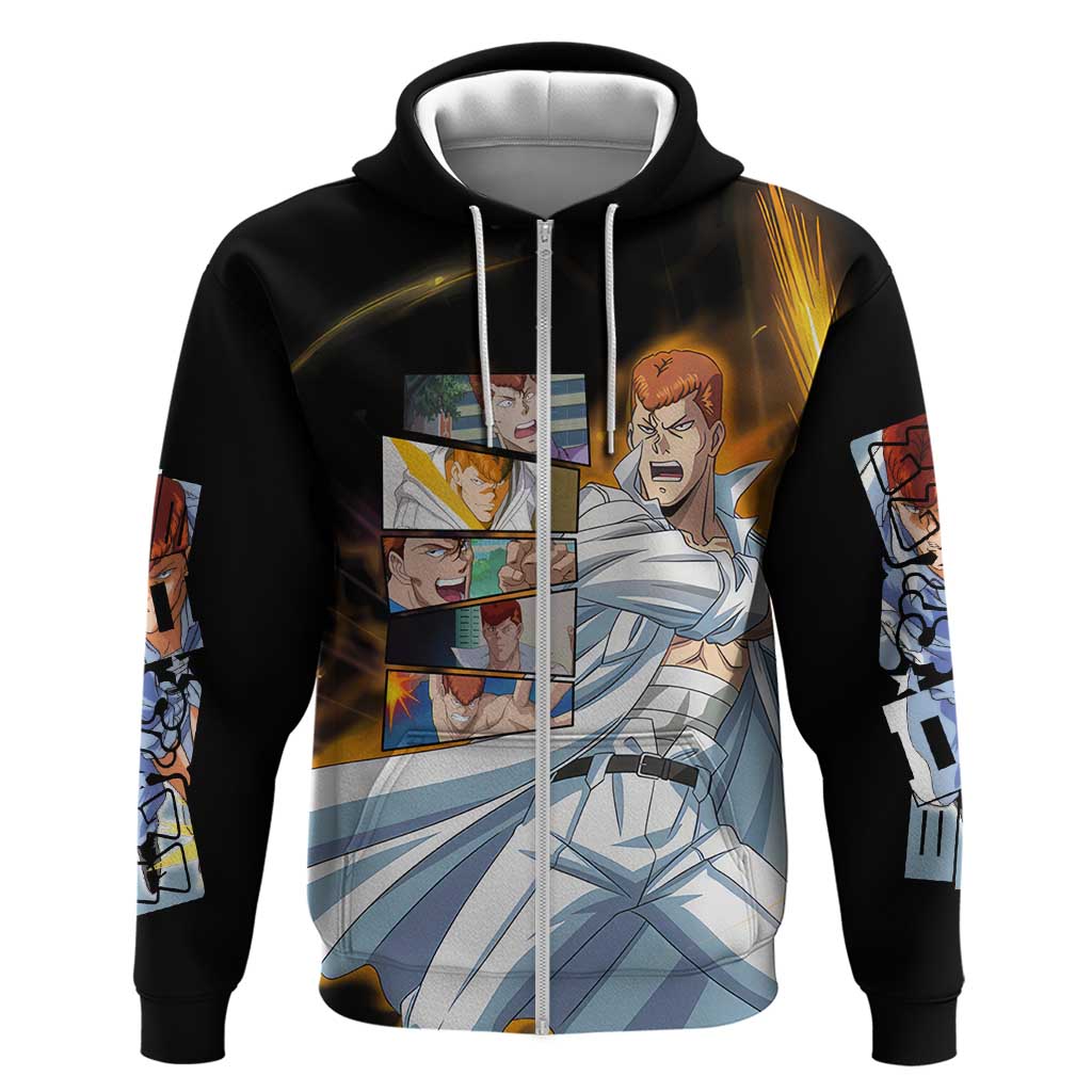 Kazuma Kuwabara - YuYu Hakusho Zip Hoodie Anime Style