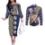 Hashibira Inosuke - Demon Slayer Couples Matching Off The Shoulder Long Sleeve Dress and Long Sleeve Button Shirt Anime Style