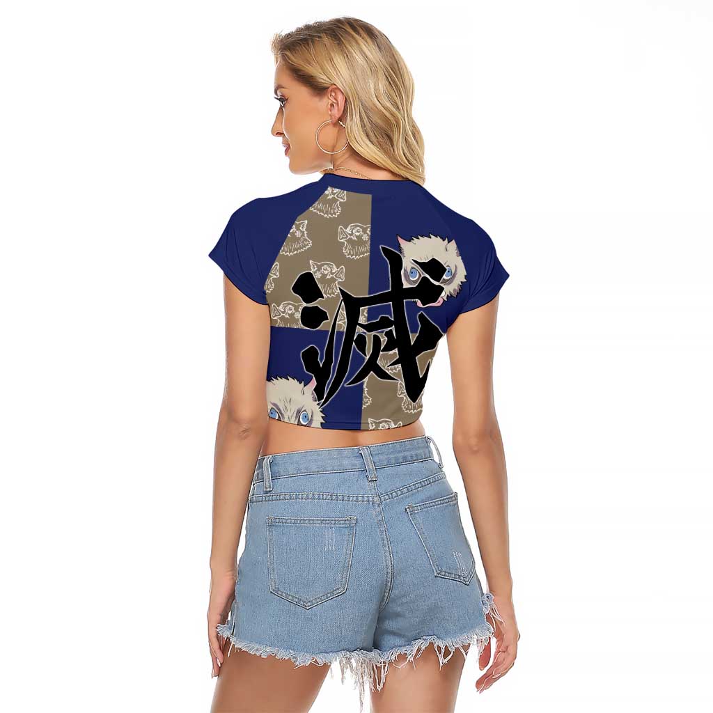 Hashibira Inosuke - Demon Slayer Raglan Cropped T Shirt Anime Style