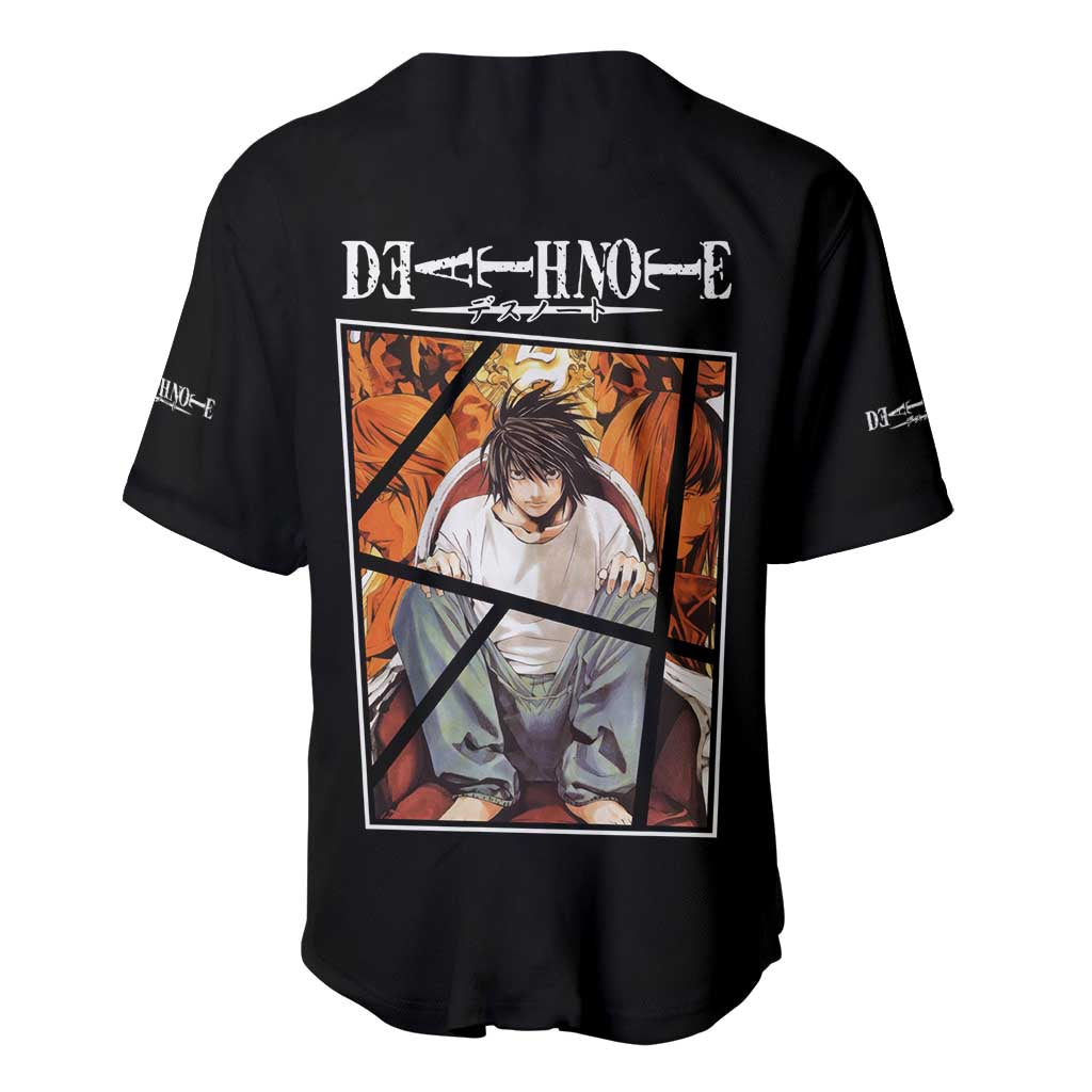 L Lawliet - Death Note Baseball Jersey Anime Style