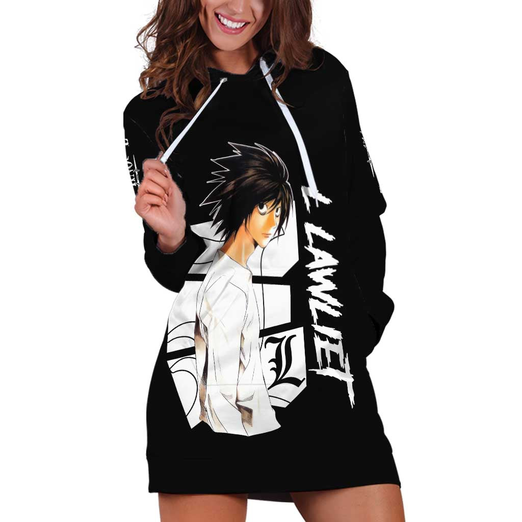 L Lawliet - Death Note Hoodie Dress Anime Style