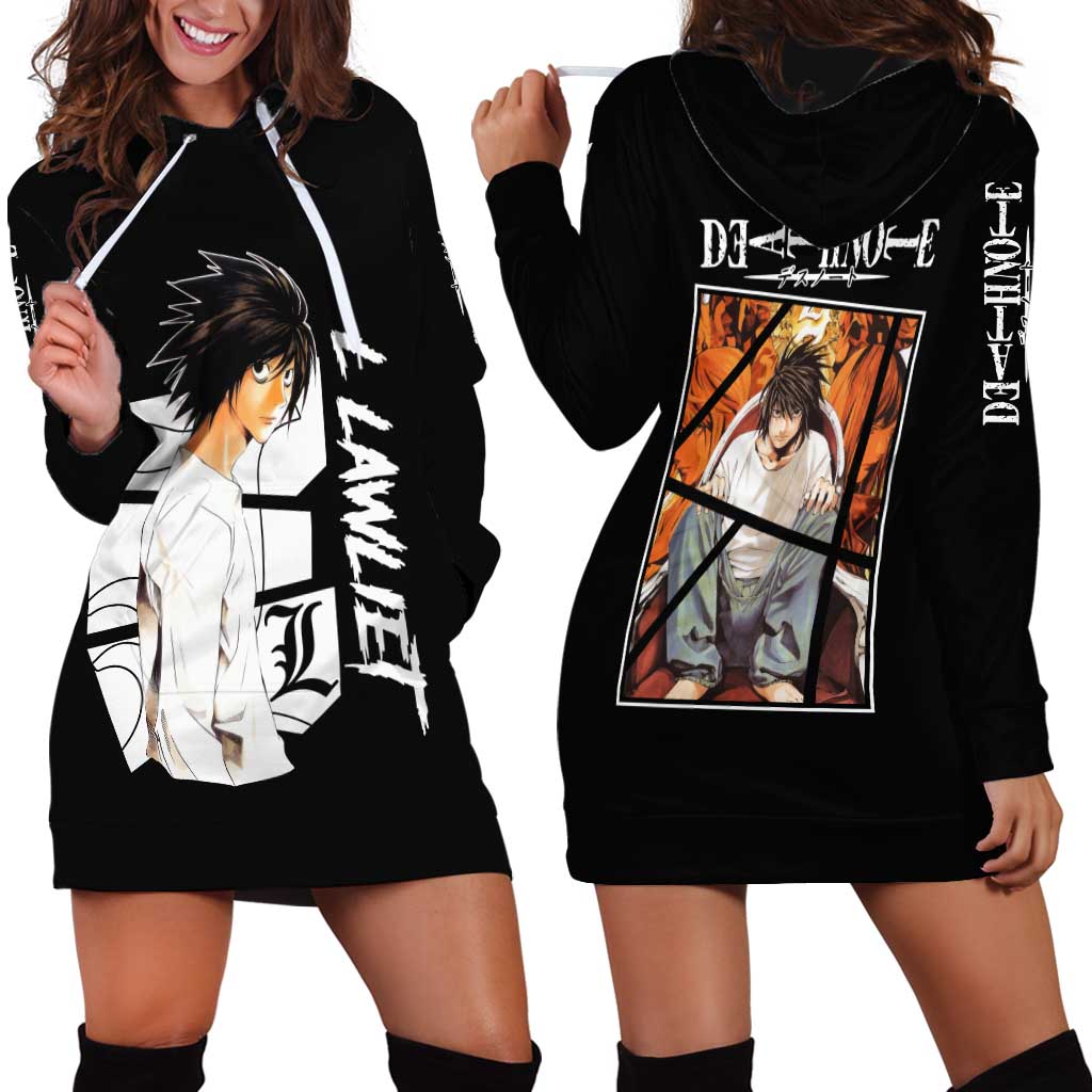 L Lawliet - Death Note Hoodie Dress Anime Style