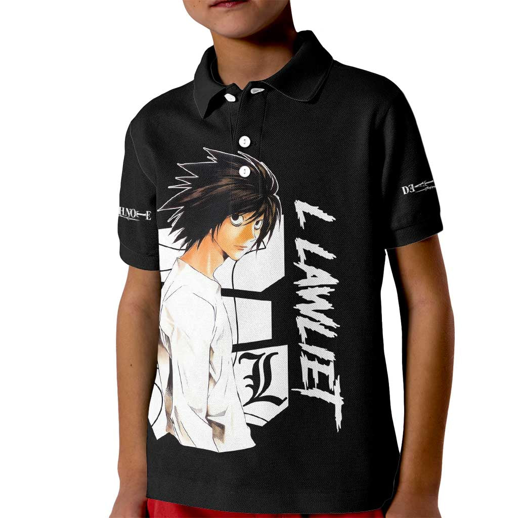 L Lawliet - Death Note Kid Polo Shirt Anime Style
