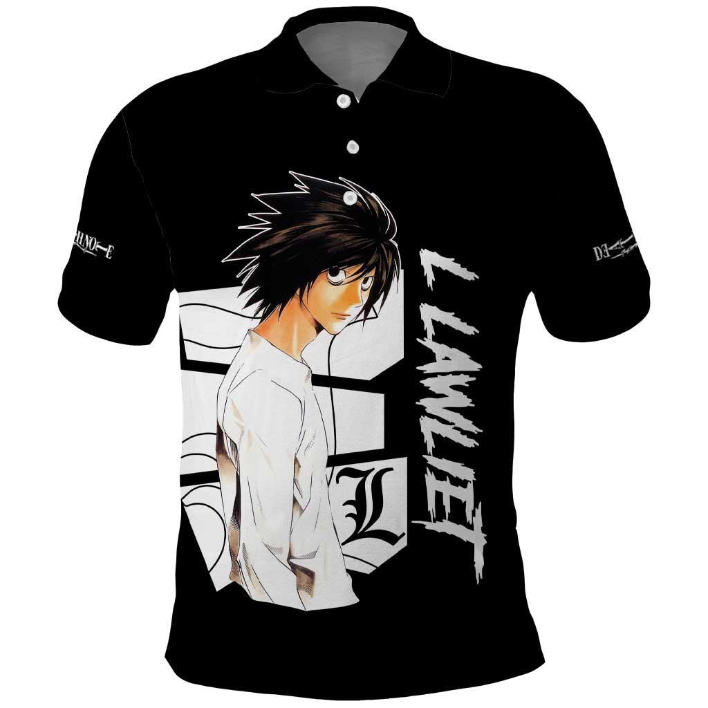 L Lawliet - Death Note Polo Shirt Anime Style