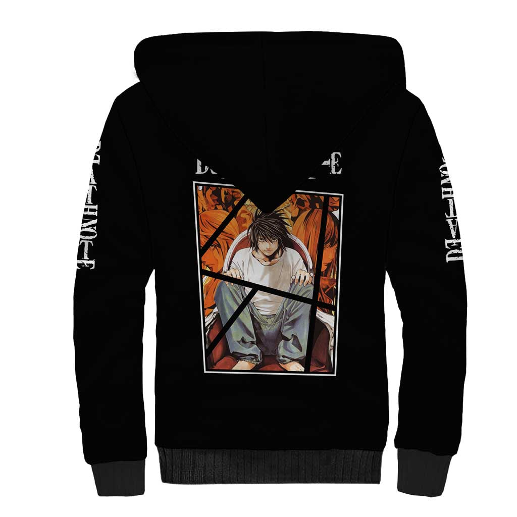 L Lawliet - Death Note Sherpa Hoodie Anime Style