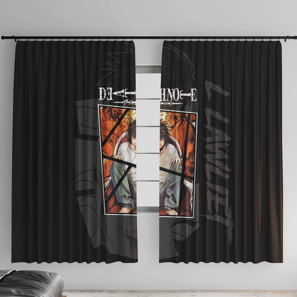 L Lawliet - Death Note Window Curtain Anime Style