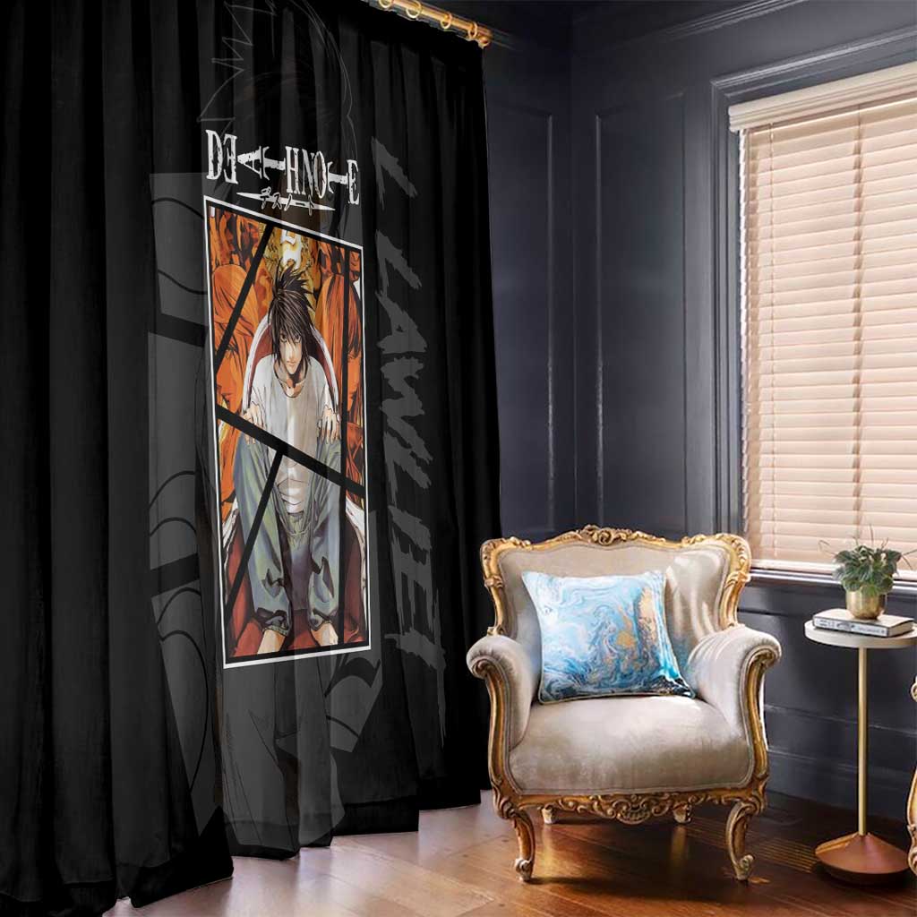 L Lawliet - Death Note Window Curtain Anime Style