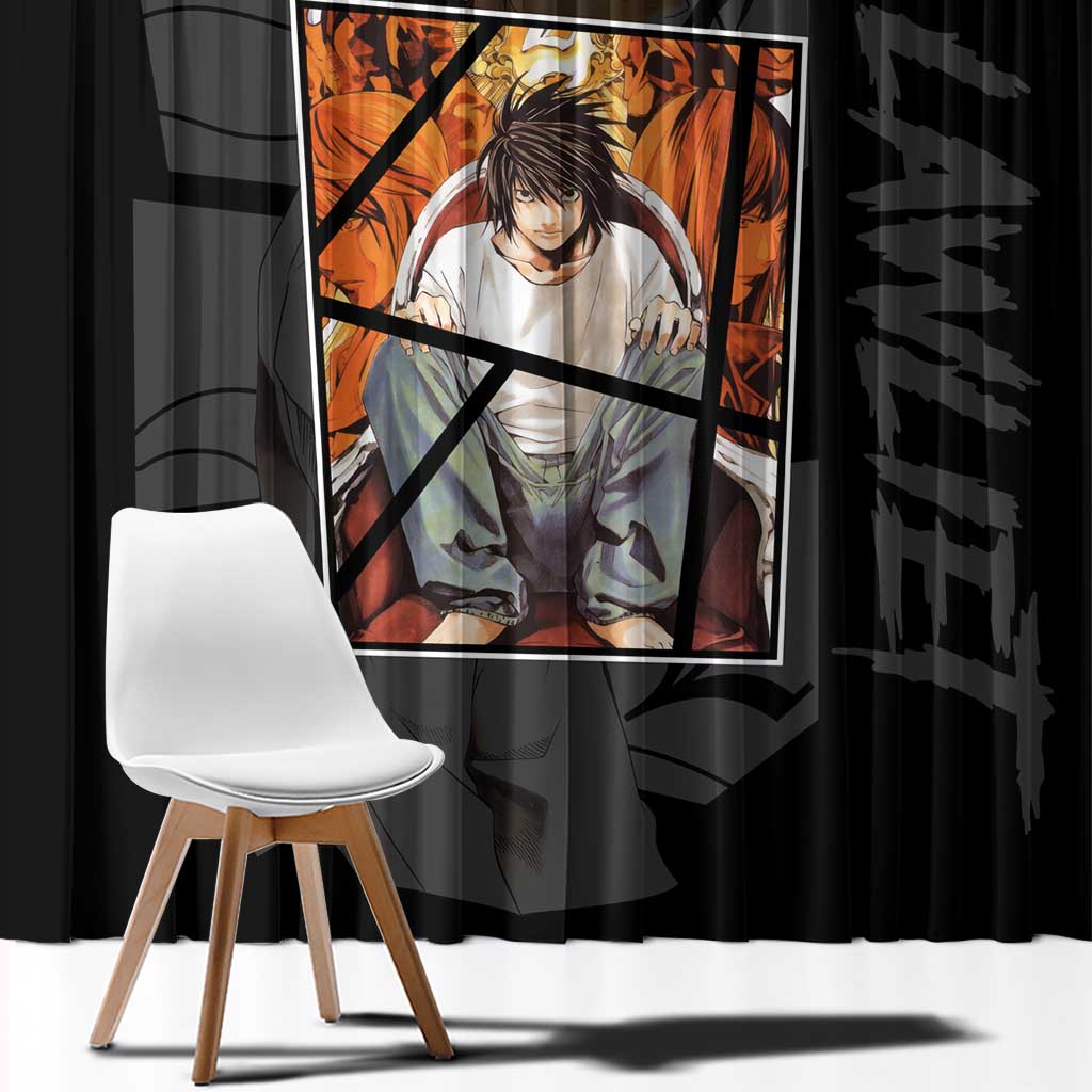 L Lawliet - Death Note Window Curtain Anime Style