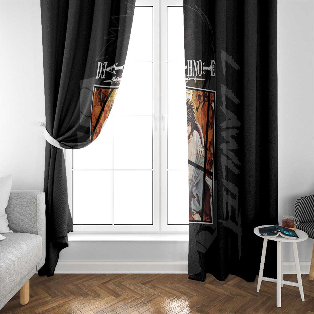 L Lawliet - Death Note Window Curtain Anime Style