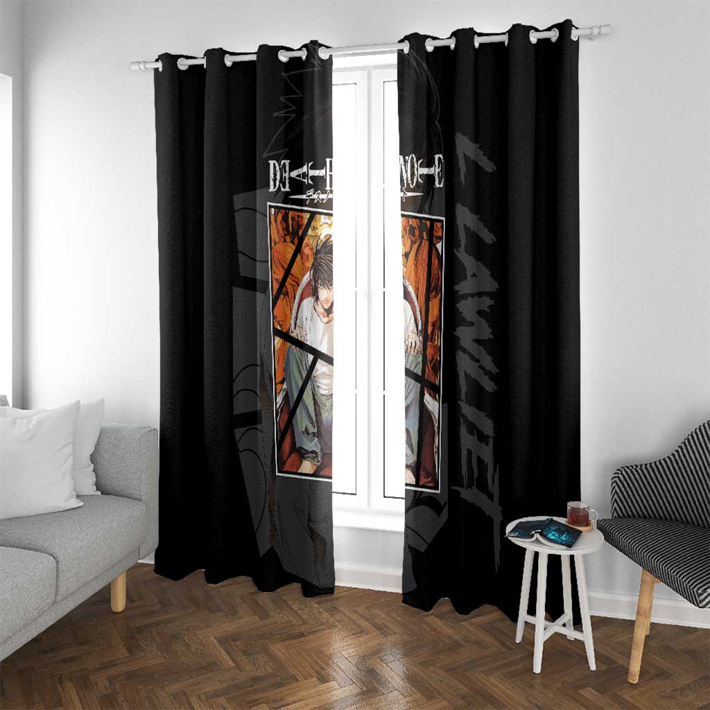 L Lawliet - Death Note Window Curtain Anime Style