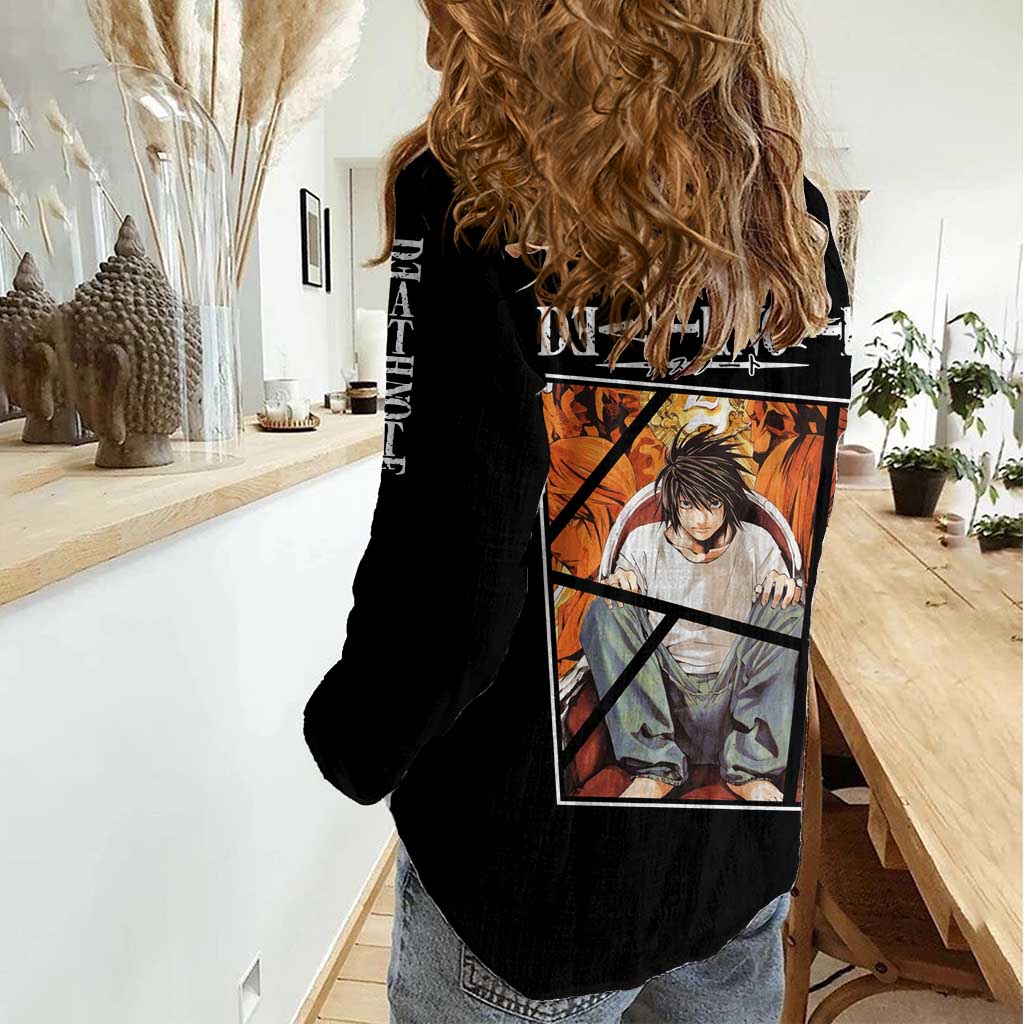 L Lawliet - Death Note Women Casual Shirt Anime Style