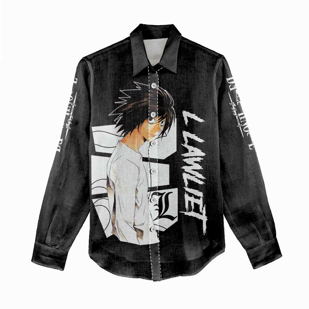 L Lawliet - Death Note Women Casual Shirt Anime Style