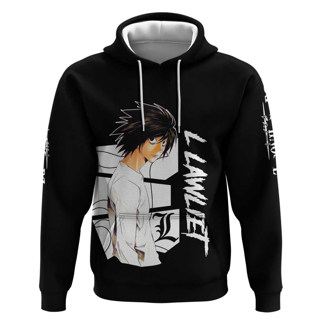 L Lawliet - Death Note Zip Hoodie Anime Style