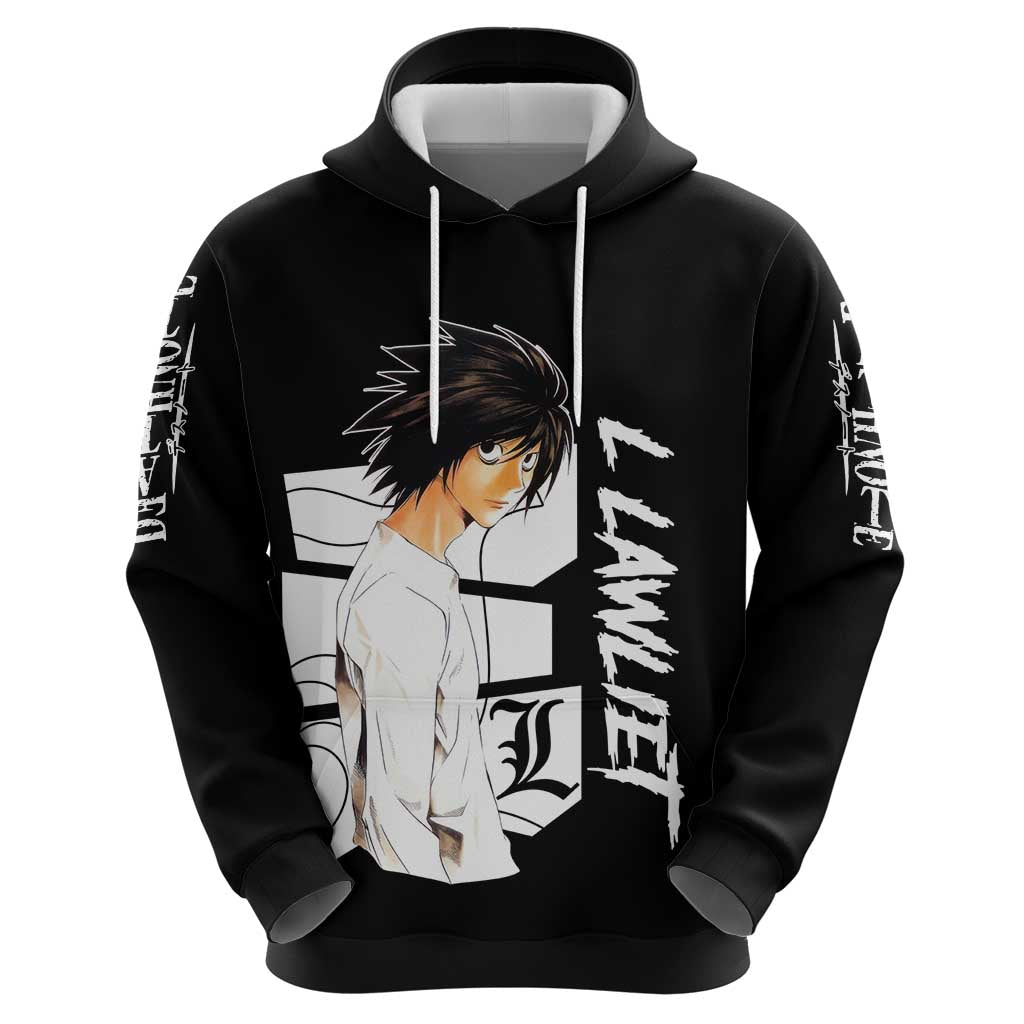 L Lawliet - Death Note Zip Hoodie Anime Style