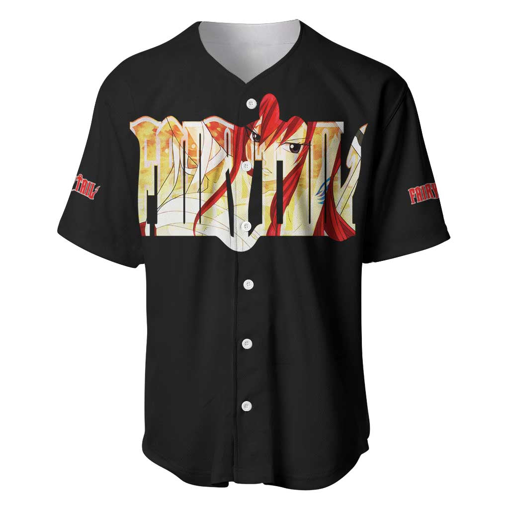 Erza Scarlet - Fairy Tail Baseball Jersey Anime Style