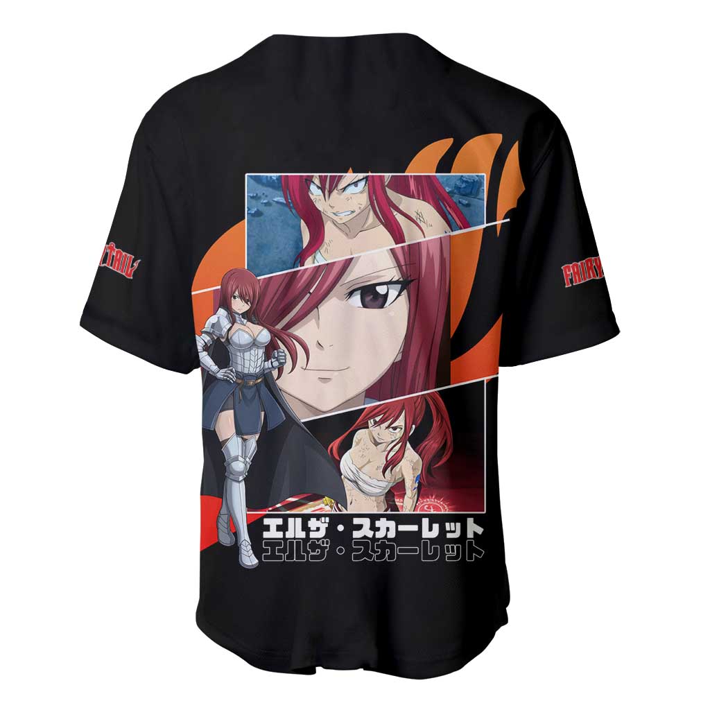 Erza Scarlet - Fairy Tail Baseball Jersey Anime Style