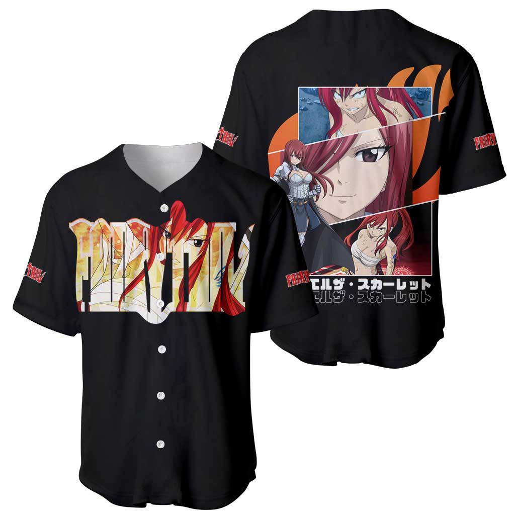 Erza Scarlet - Fairy Tail Baseball Jersey Anime Style