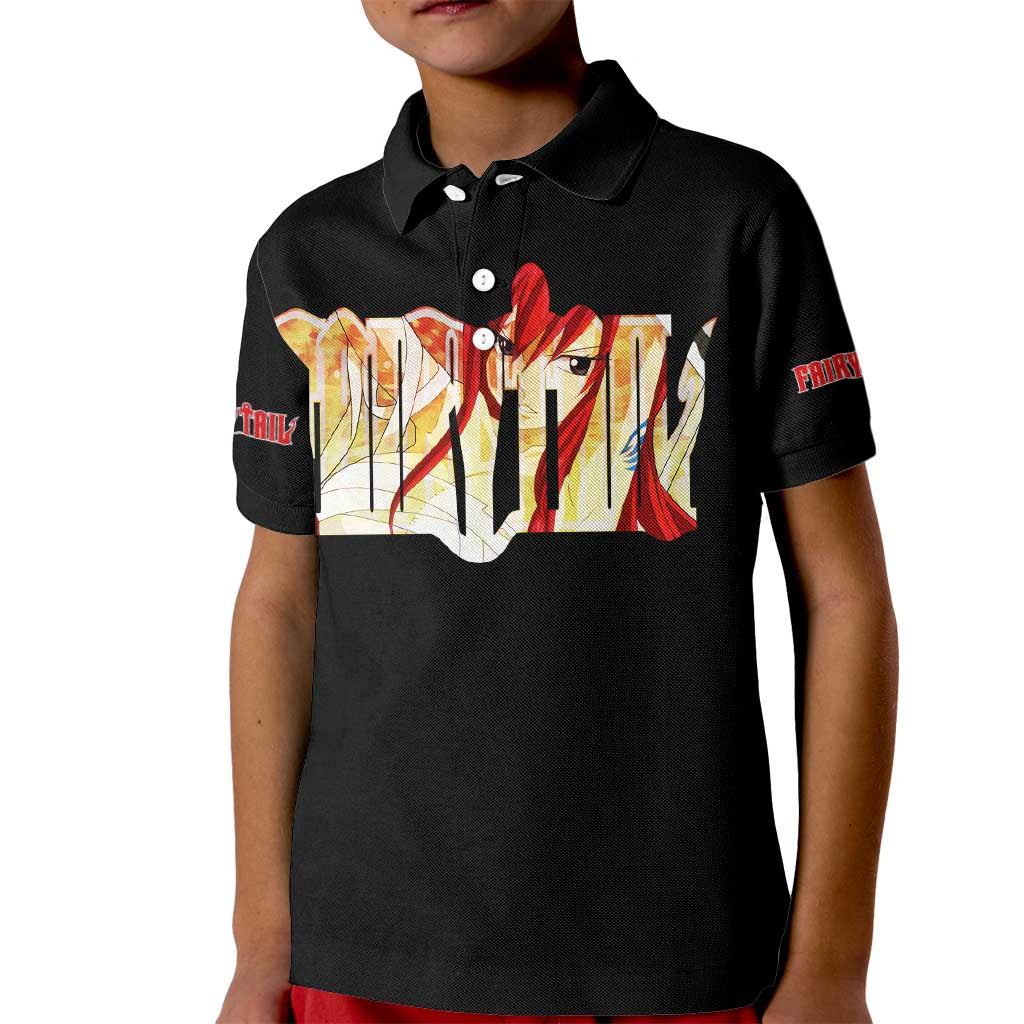 Erza Scarlet - Fairy Tail Kid Polo Shirt Anime Style
