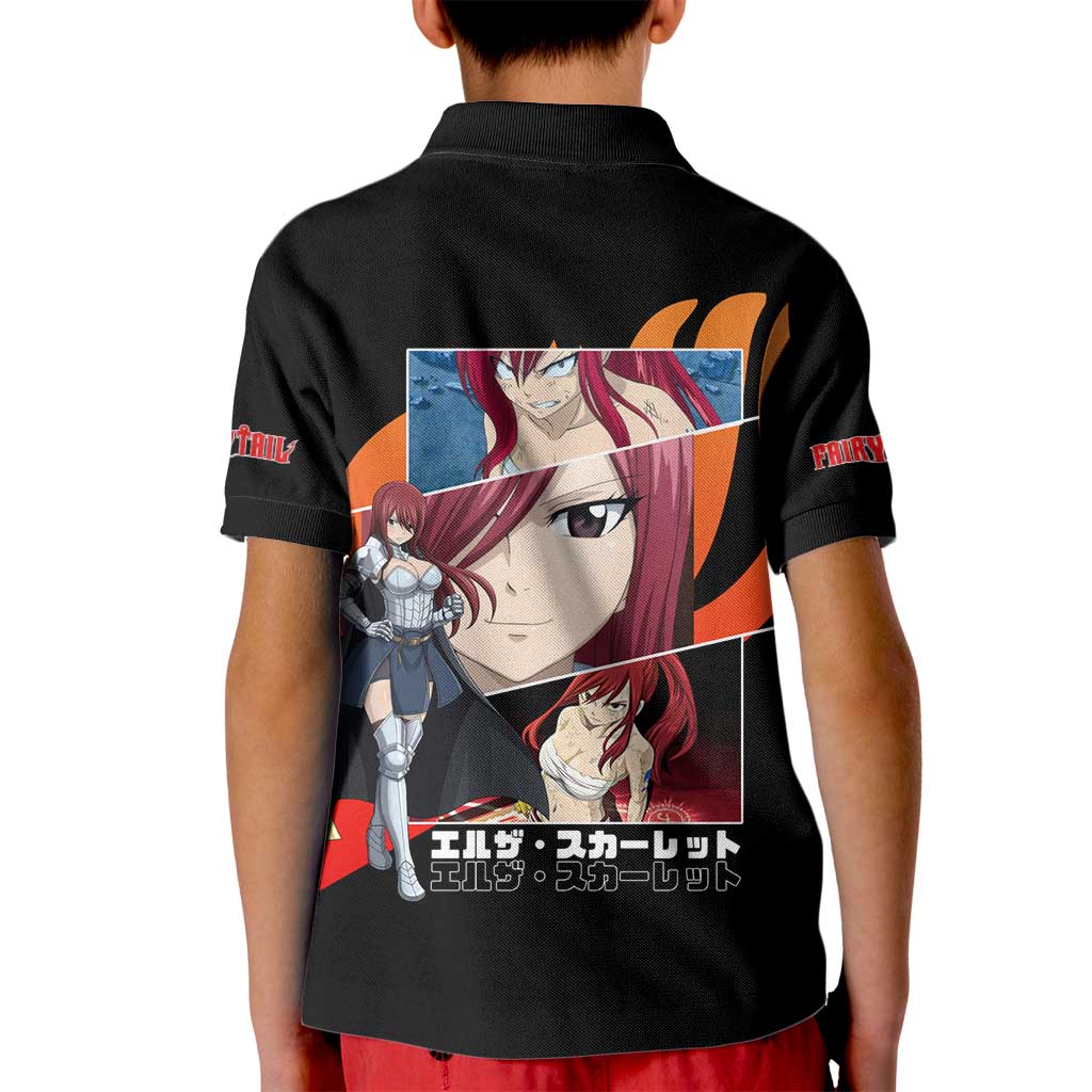 Erza Scarlet - Fairy Tail Kid Polo Shirt Anime Style