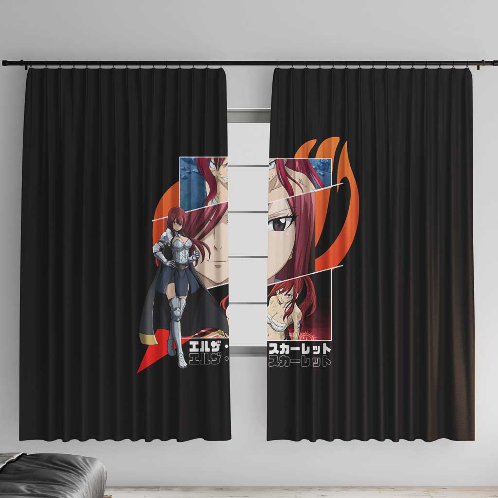 Erza Scarlet - Fairy Tail Window Curtain Anime Style