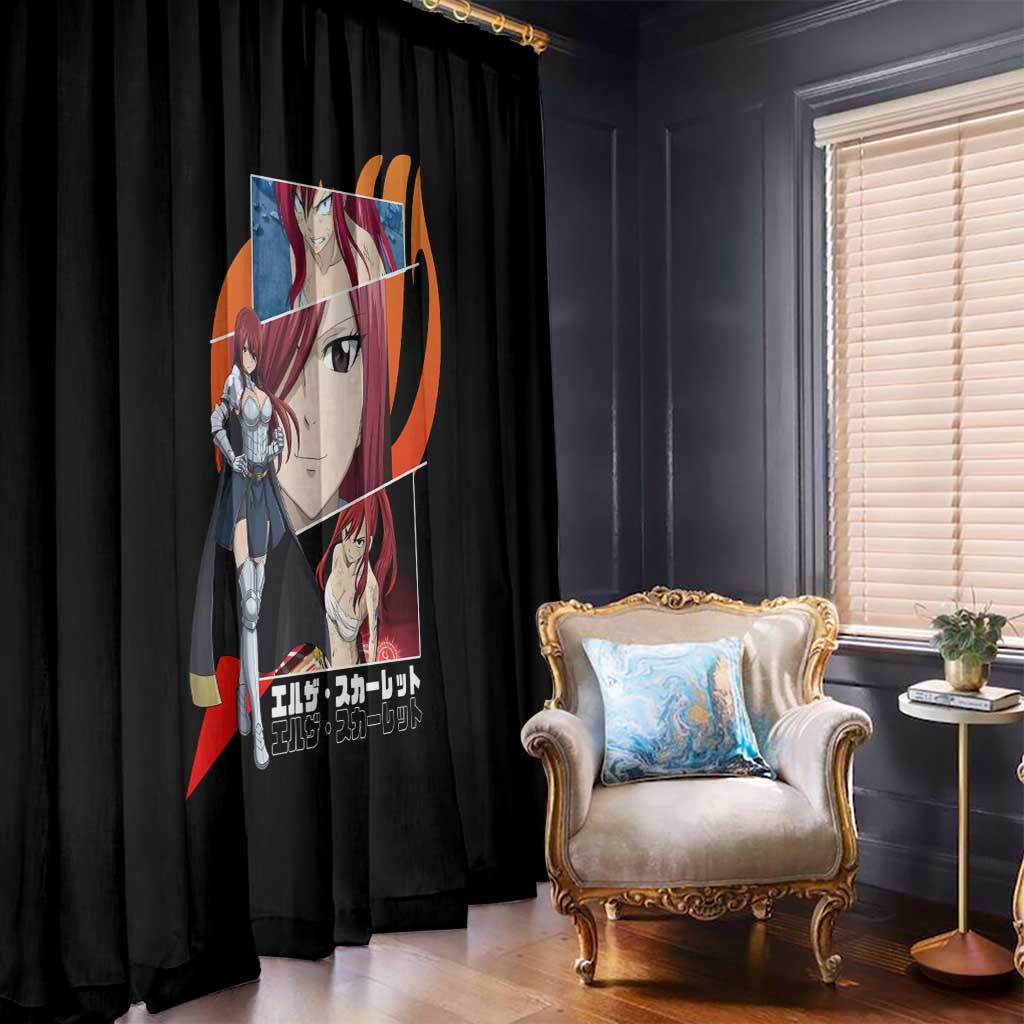 Erza Scarlet - Fairy Tail Window Curtain Anime Style