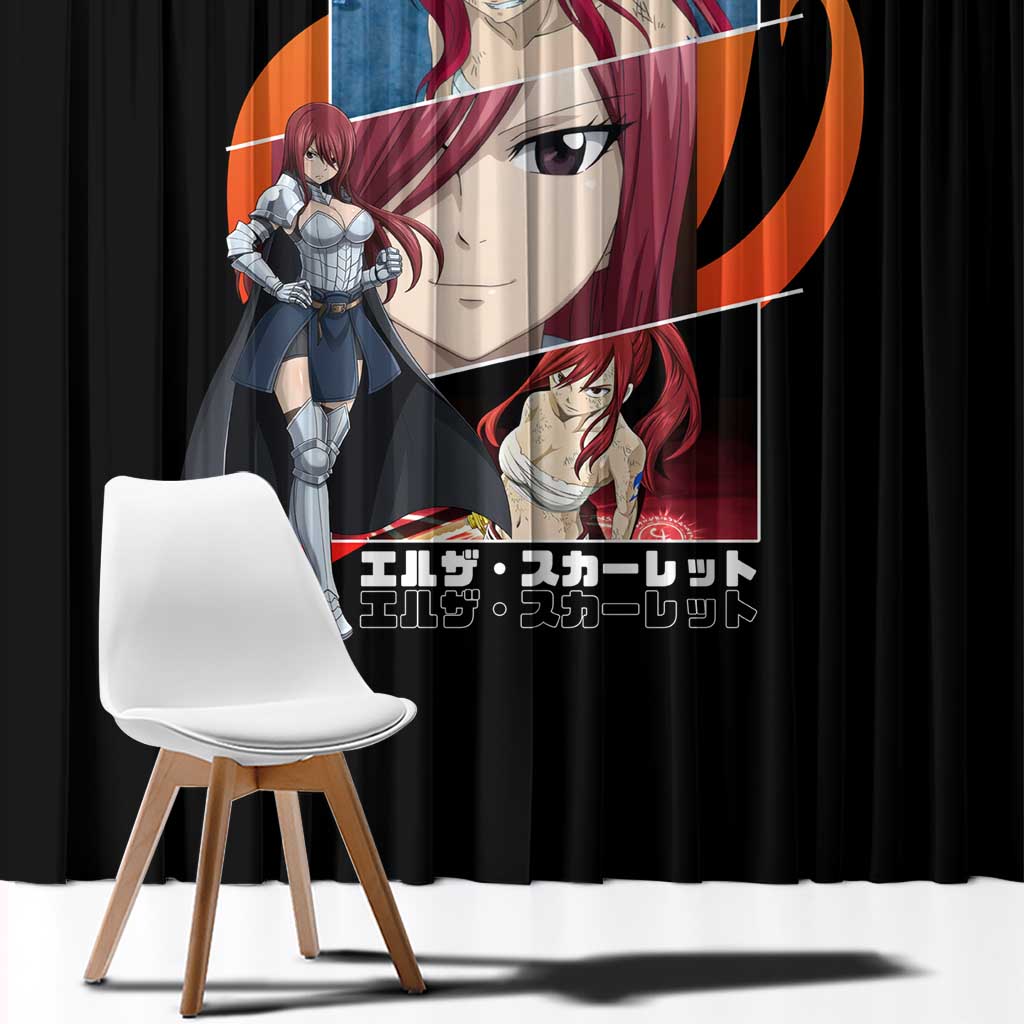 Erza Scarlet - Fairy Tail Window Curtain Anime Style