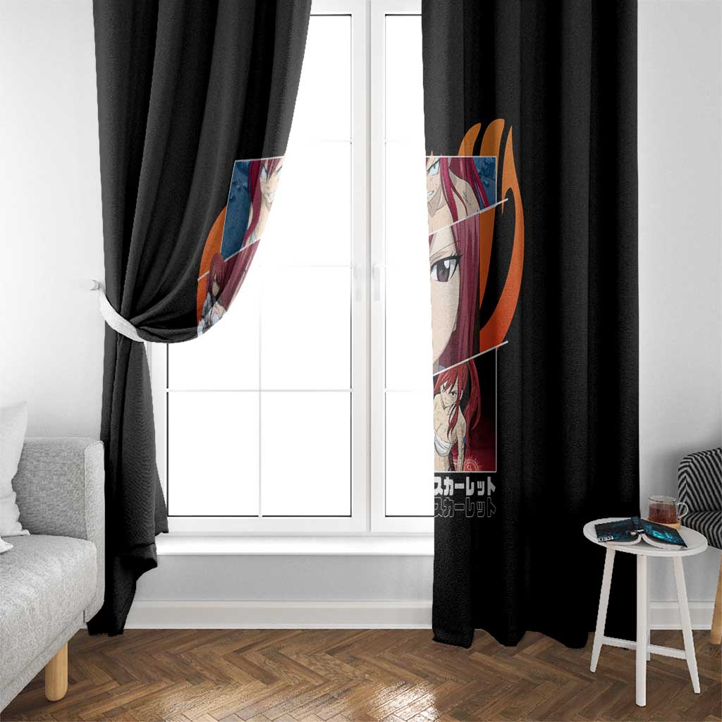 Erza Scarlet - Fairy Tail Window Curtain Anime Style